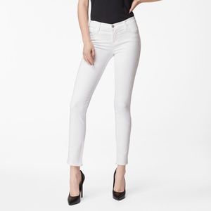 J Brand 811 Mid-Rise Skinny In White